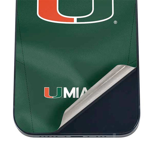 University of Miami Green Jersey iPhone 16 Skin