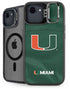 University of Miami Green Jersey iPhone 16e Kickstand Case