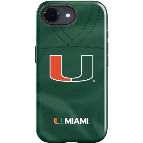 University of Miami Green Jersey iPhone 16e Impact Case