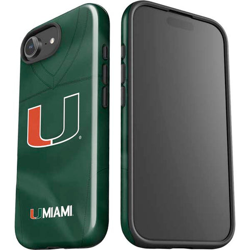 University of Miami Green Jersey iPhone 16e Impact Case