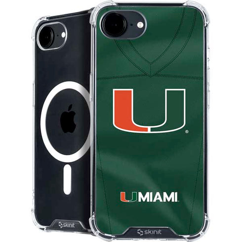 University of Miami Green Jersey iPhone 16e MagSafe Case