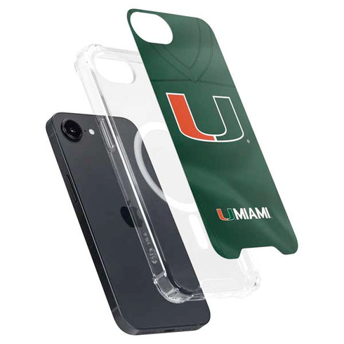 University of Miami Green Jersey iPhone 16e MagSafe Case