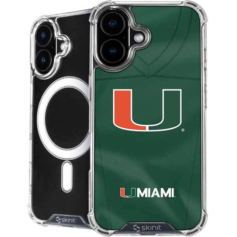 University of Miami Green Jersey iPhone 17 MagSafe Case