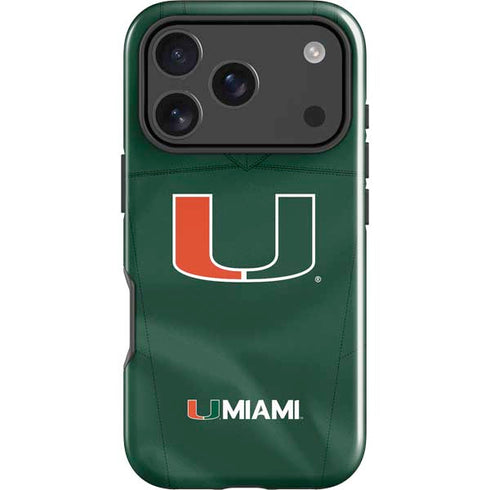 University of Miami Green Jersey iPhone 18 Pro Impact Case