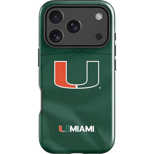 University of Miami Green Jersey iPhone 18 Pro Max Impact Case