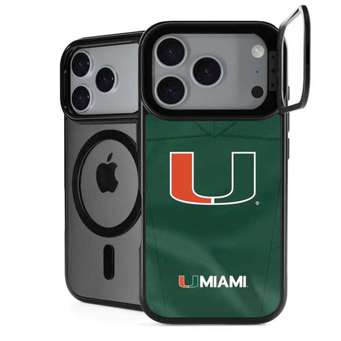 University of Miami Green Jersey iPhone 18 Pro Max Kickstand Case