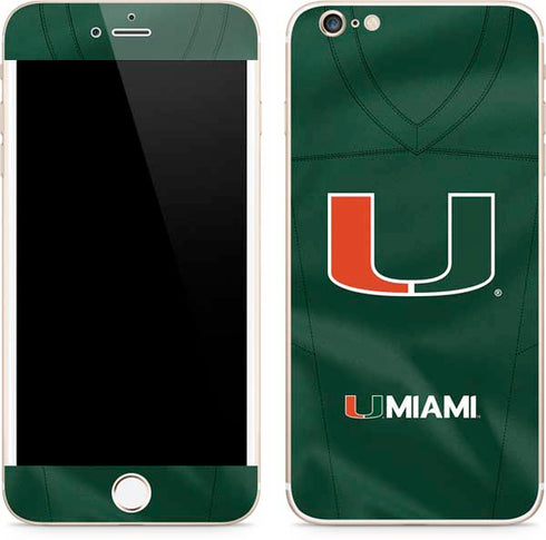 University of Miami Green Jersey iPhone 6/6s Plus Skin