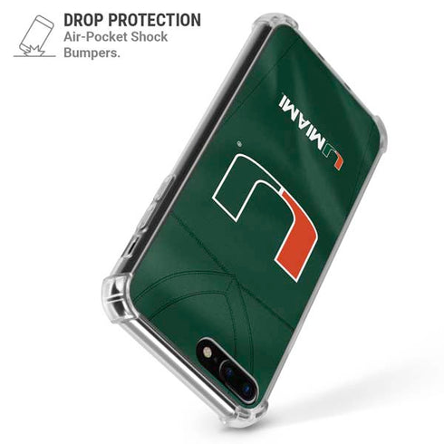 University of Miami Green Jersey iPhone 7/8 Plus Clear Case