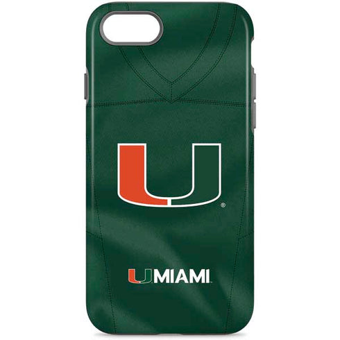 University of Miami Green Jersey iPhone 8 Pro Case