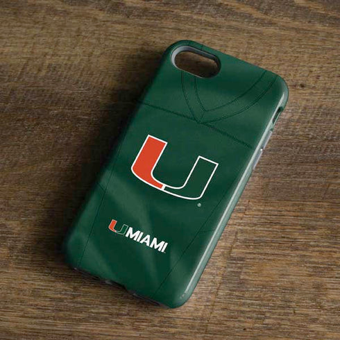 University of Miami Green Jersey iPhone 8 Pro Case