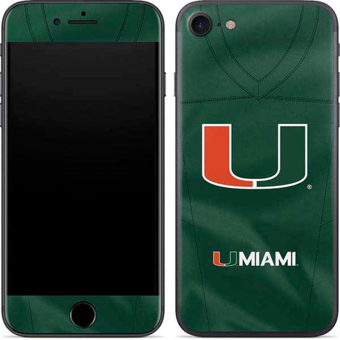 University of Miami Green Jersey iPhone 8 Skin