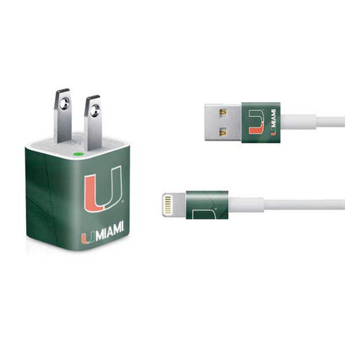 University of Miami Green Jersey iPhone Charger (5W USB) Skin