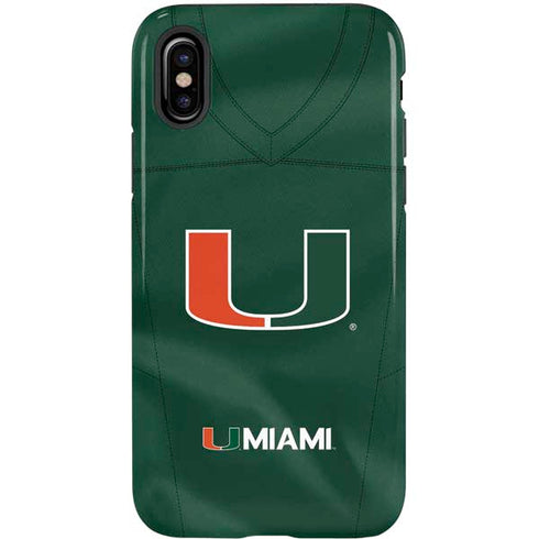 University of Miami Green Jersey iPhone X Pro Case