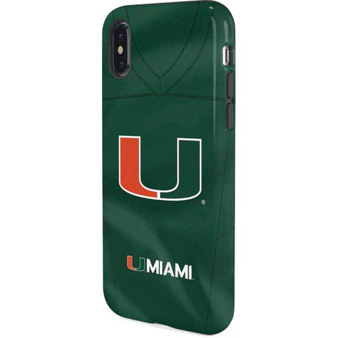 University of Miami Green Jersey iPhone X Pro Case
