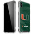 University of Miami Green Jersey iPhone X/XS Clear Case