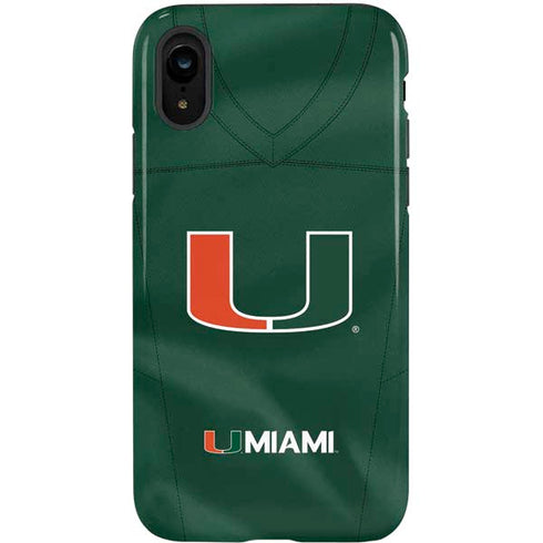 University of Miami Green Jersey iPhone XR Pro Case