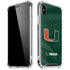 University of Miami Green Jersey iPhone XS Max Clear Case