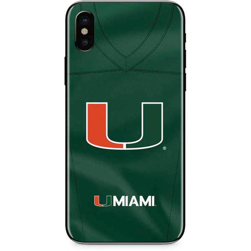 University of Miami Green Jersey iPhone XS Max Skin