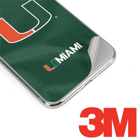 University of Miami Green Jersey iPhone XS Max Skin
