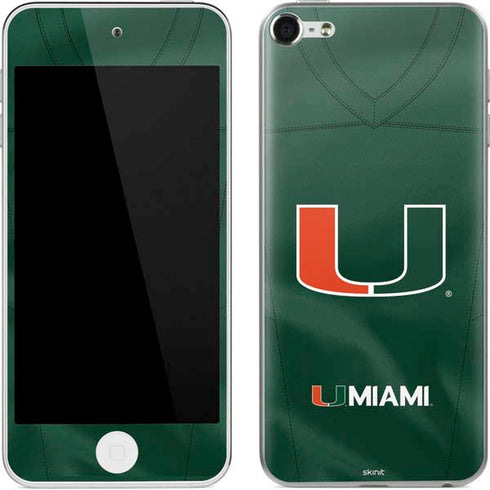 University of Miami Green Jersey Apple iPod Skin