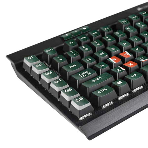 University of Miami Green Jersey K95 RGB PLATINUM Mechanical Gaming Keyboard Skin