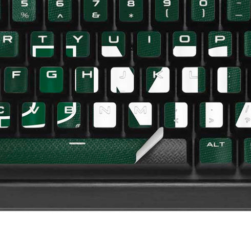 University of Miami Green Jersey K95 RGB PLATINUM Mechanical Gaming Keyboard Skin