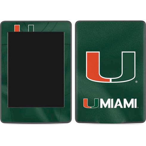University of Miami Green Jersey Amazon Kindle Skin