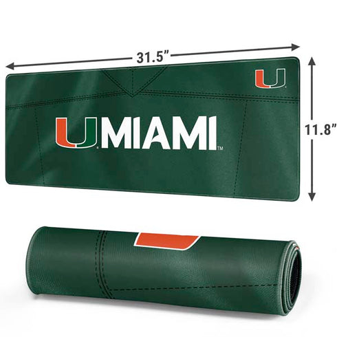 University of Miami Green Jersey Gaming Mouse Pad