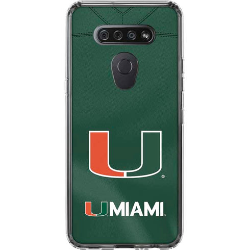 University of Miami Green Jersey LG K51/Q51 Clear Case