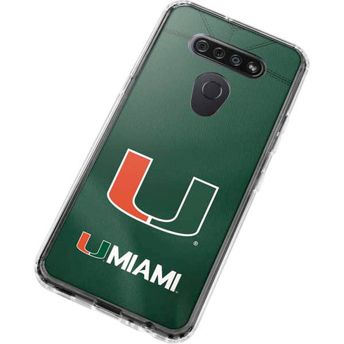 University of Miami Green Jersey LG K51/Q51 Clear Case