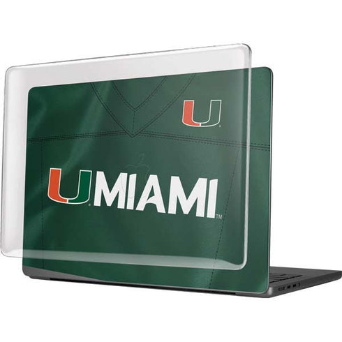University of Miami Green Jersey MacBook Pro 14in (2021-24) Case plus Skin