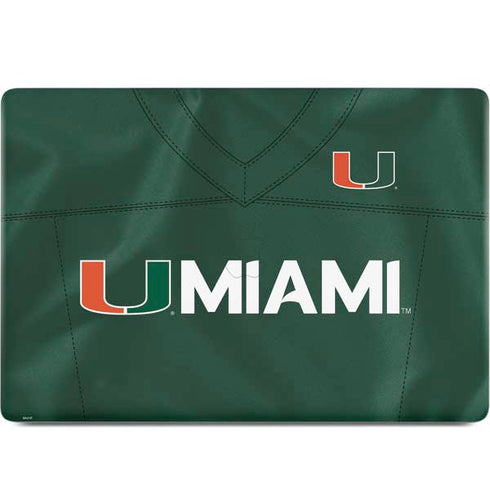 University of Miami Green Jersey MacBook Skins