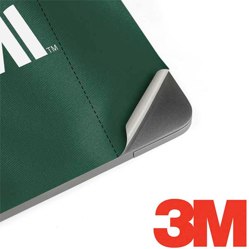 University of Miami Green Jersey MacBook Skins