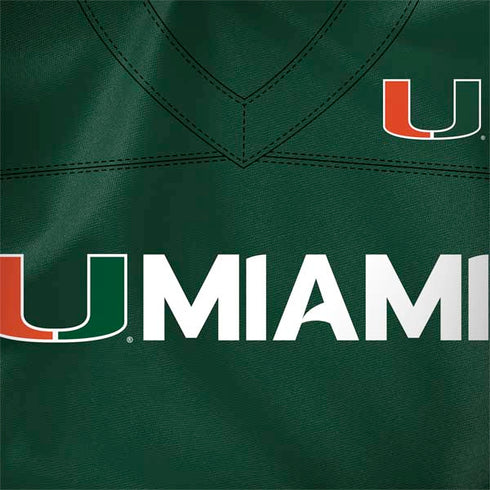 University of Miami Green Jersey MacBook Skins