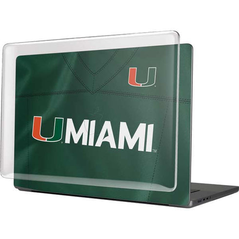 University of Miami Green Jersey MacBook Pro 16in (2021-25) Case plus Skin