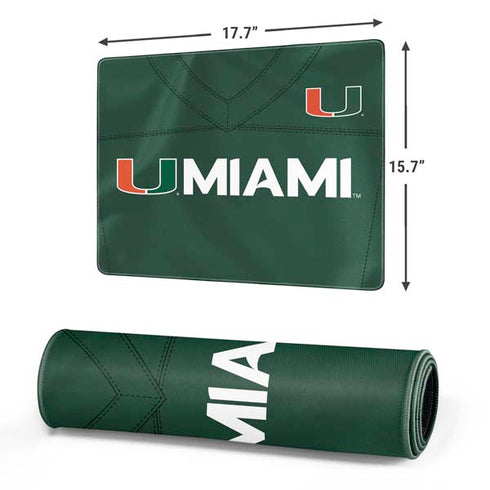 University of Miami Green Jersey Gaming Mouse Pad