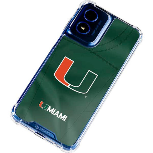 University of Miami Green Jersey Moto G 5G (2024) Clear Case