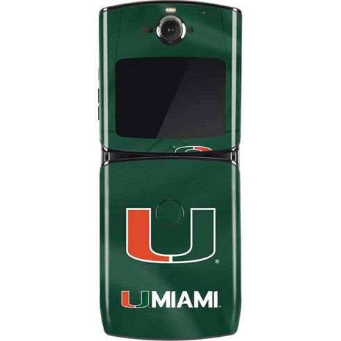 University of Miami Green Jersey Motorola RAZR Skin
