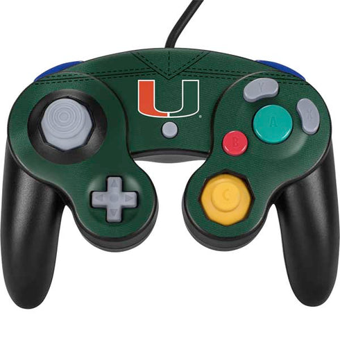 University of Miami Green Jersey Nintendo Skins
