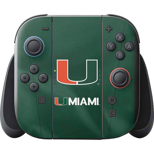 University of Miami Green Jersey Nintendo Switch 2 (2025) with Joy-Con Skin