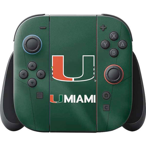 University of Miami Green Jersey Nintendo Skins
