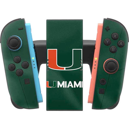 University of Miami Green Jersey Nintendo Switch 2 (2025) Joy-Con Controller Skin