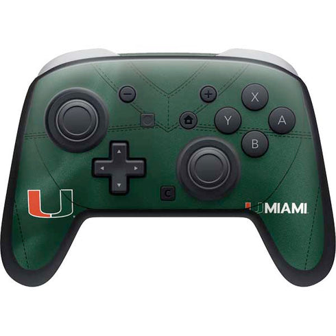 University of Miami Green Jersey Nintendo Switch 2 (2025) Pro Controller Skin