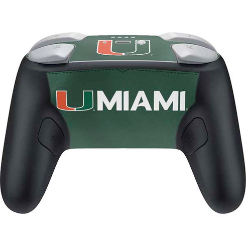University of Miami Green Jersey Nintendo Switch 2 (2025) Pro Controller Skin