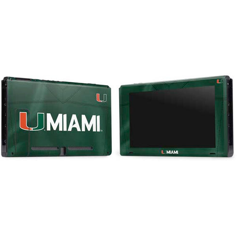 University of Miami Green Jersey Nintendo Switch Bundle Skin