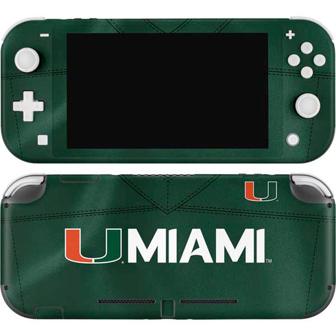 University of Miami Green Jersey Nintendo Switch Lite Skin