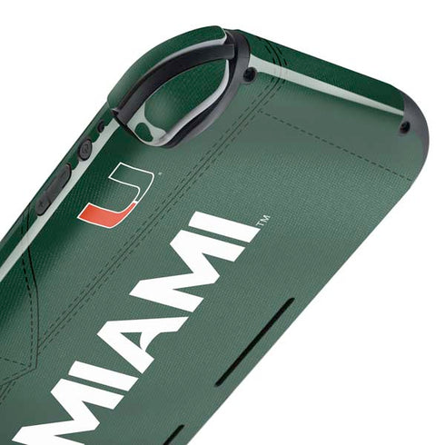 University of Miami Green Jersey Nintendo Switch Lite Skin