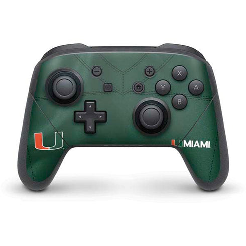 University of Miami Green Jersey Nintendo Skins