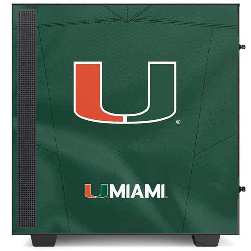 University of Miami Green Jersey NZXT H510 Compact ATX Mid-Tower Case Skin