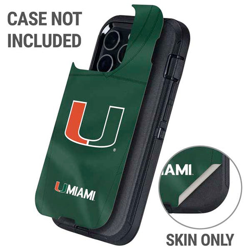 University of Miami Green Jersey Otterbox Defender iPhone Skin